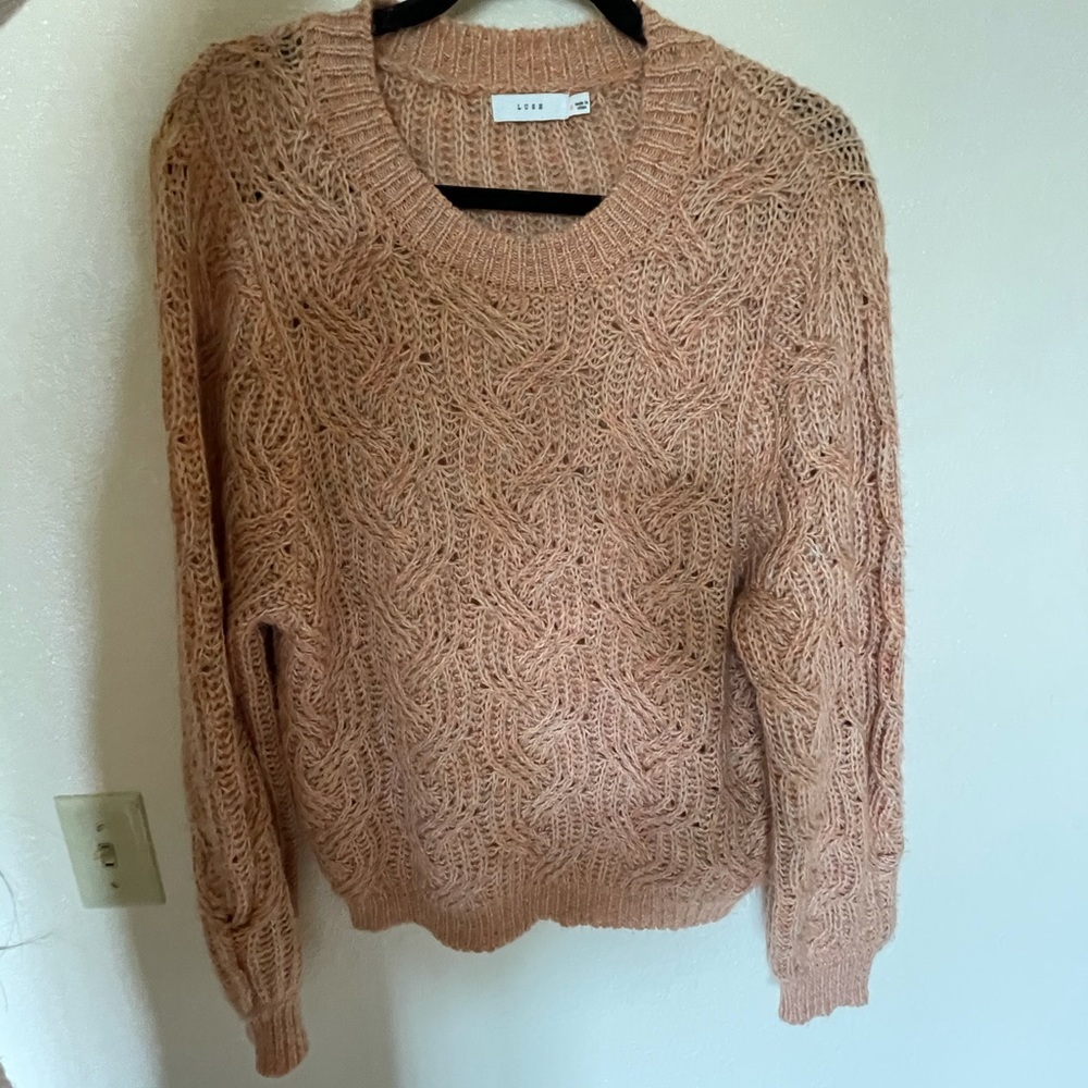 Lush pink speckle sweater
